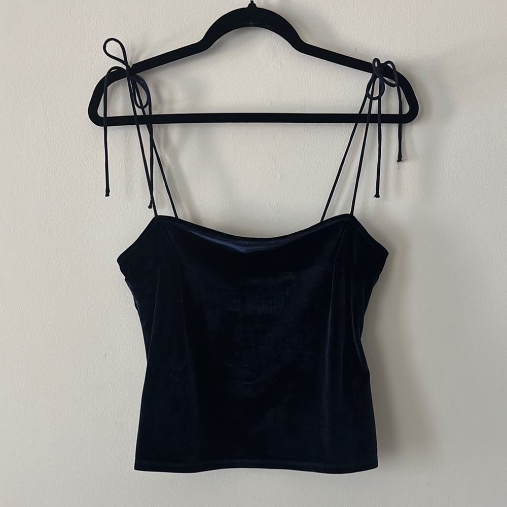 Abercrombie & Fitch Blue Camisole Fitted Tie Front